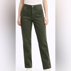 Everlane Slim Leg Crop Olive Green Women's Jeans Size 12